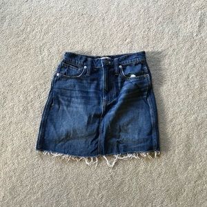 Madewell denim cutoff skirt
